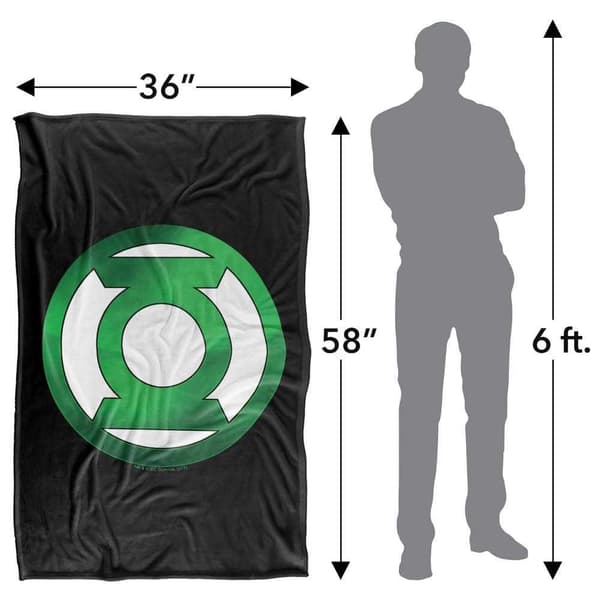 Green Lantern Chrome Logo Soft Touch Blanket