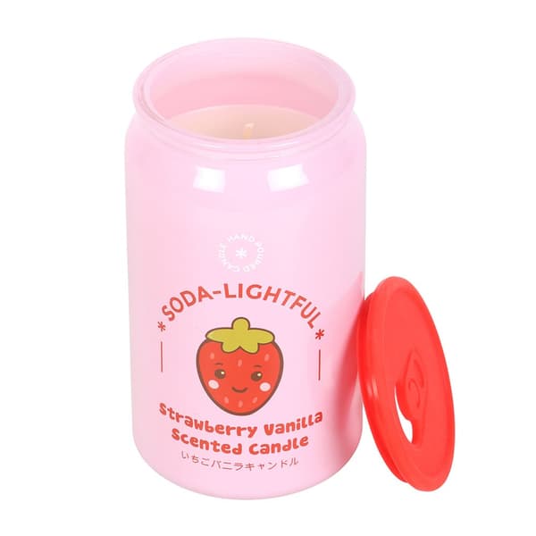 Something Different Soda-Lightful Strawberry and Vanilla Can Scented Candle