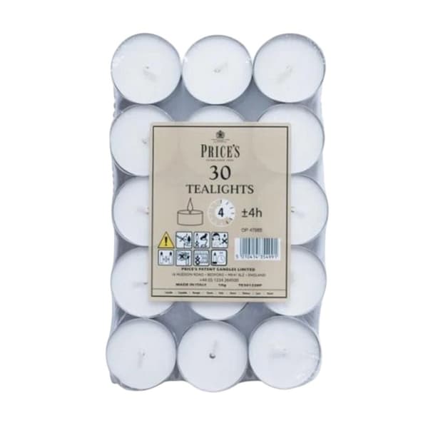 Prices-tuoksukynttilät 4h 30kpl