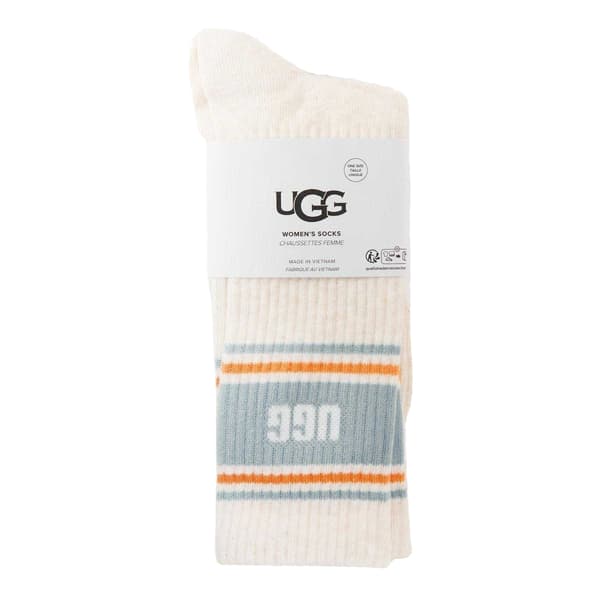 UGG Womens/Ladies Block Stripe Crew Socks