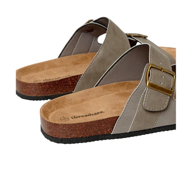 Threadbare Mens Atticus Double Buckle Flat Sliders