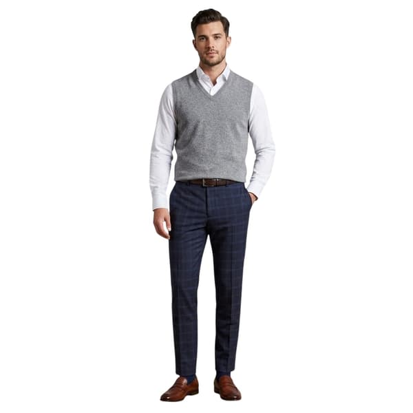 Ted Baker Mens Plaid Regular Trousers