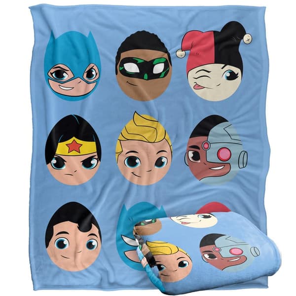 DC Comics Super Friends Easter Egg Blanket