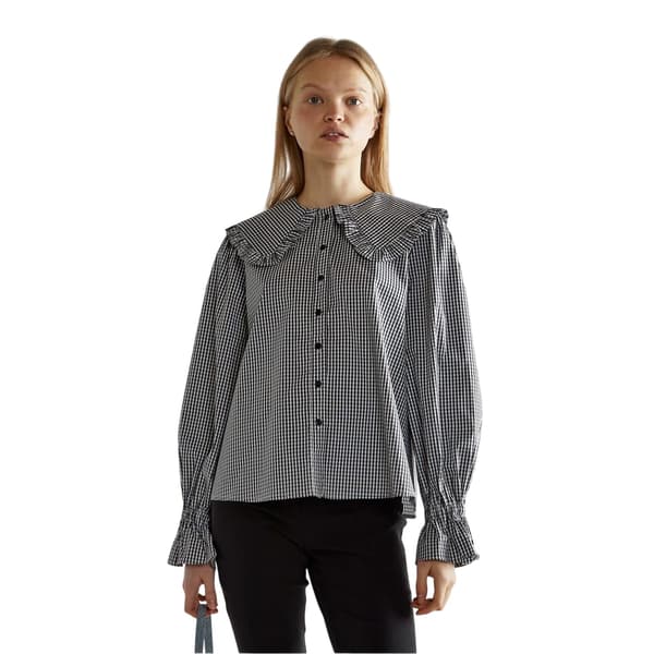 Glamorous Womens/Ladies Statement Gingham Peter Pan Collar Blouse