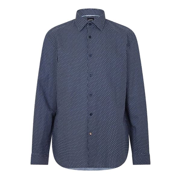 Boss Mens Geometric Pattern Regular Shirt