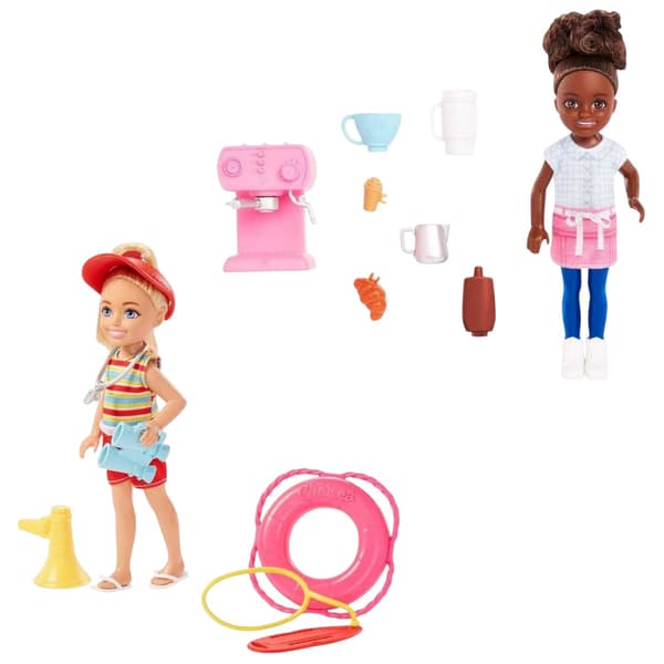 Barbie raidallinen rantadolly (2 kpl:n pakkaus)