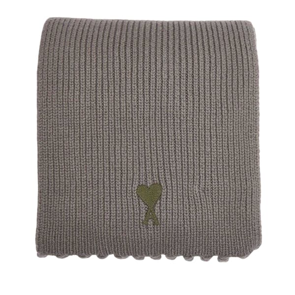 Ami Paris Stickad Halsduk med Broderad Logotyp