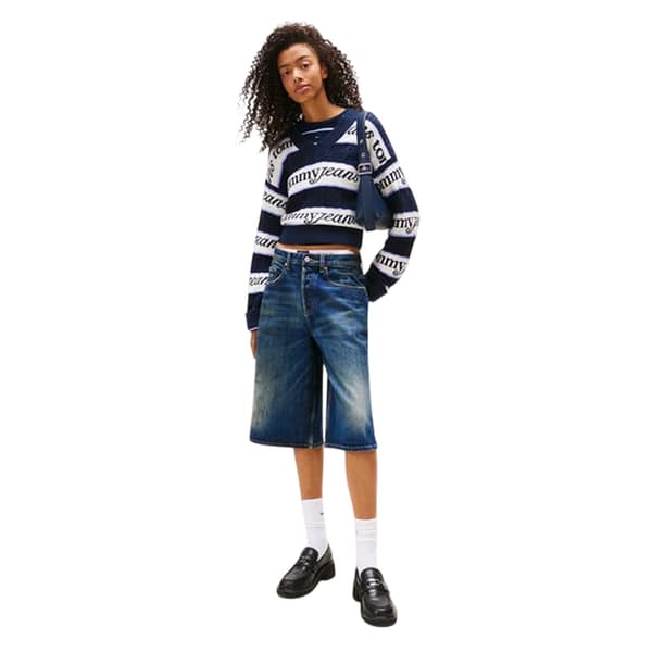Tommy Jeans Dam/Dam Randig V-ringad Topp
