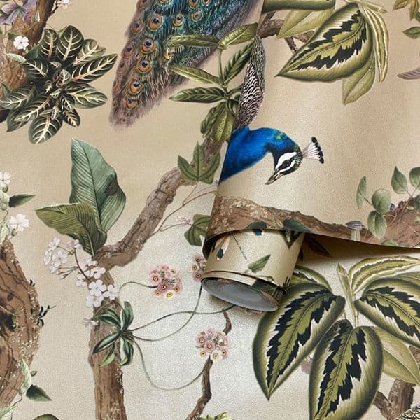 Holden Décor Woods Peacock -tapetti