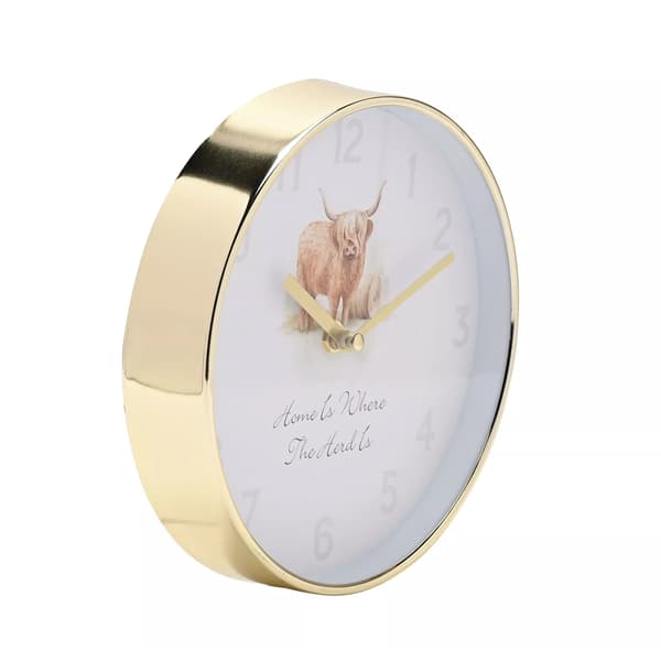 Hometime Highland Cow Wall Clock