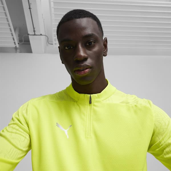 Puma Mens TeamFinal Quarter Zip Training Fleece Top