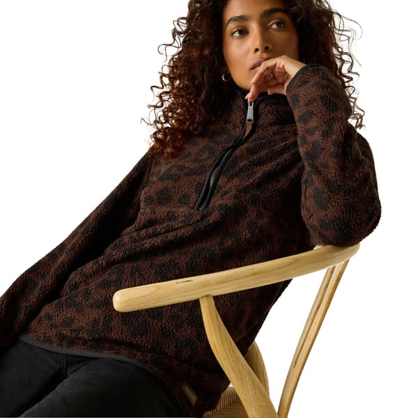 Regatta Dam Frankie Leopardmönstrad Borg Half Zip Fleece