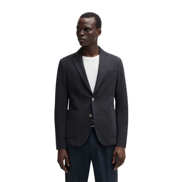 Boss Mens Textured Notch Neck Blazer