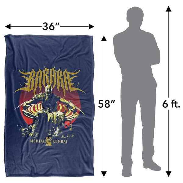 Mortal Kombat 2 Baraka Throne Blanket