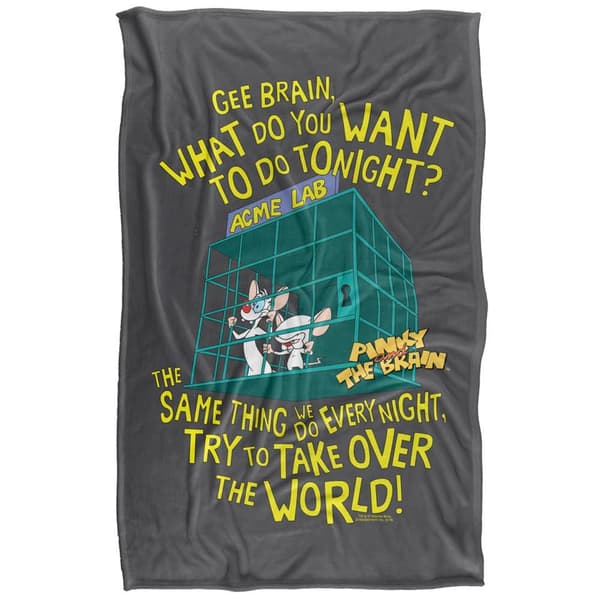Pinky and The Brain The World Soft Touch Blanket