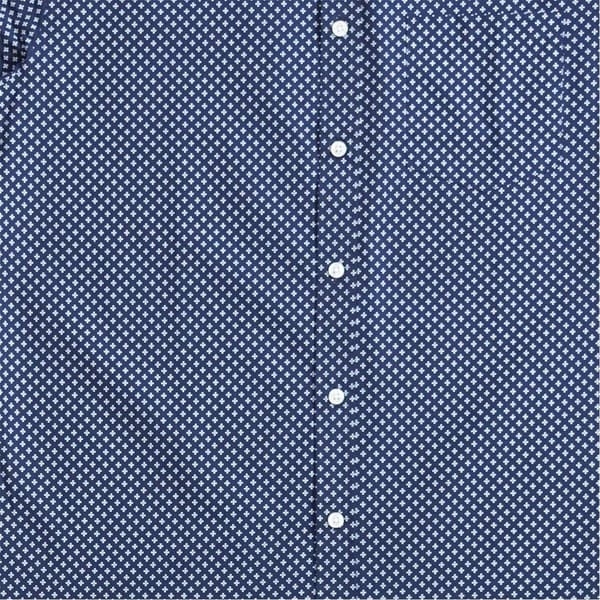 Poplinskjorta med korta ärmar för män