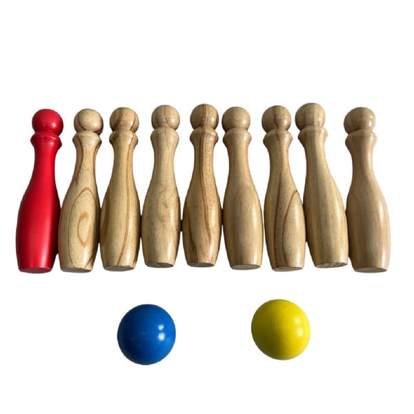 Toyfinity Wooden Outdoor Bowling Set