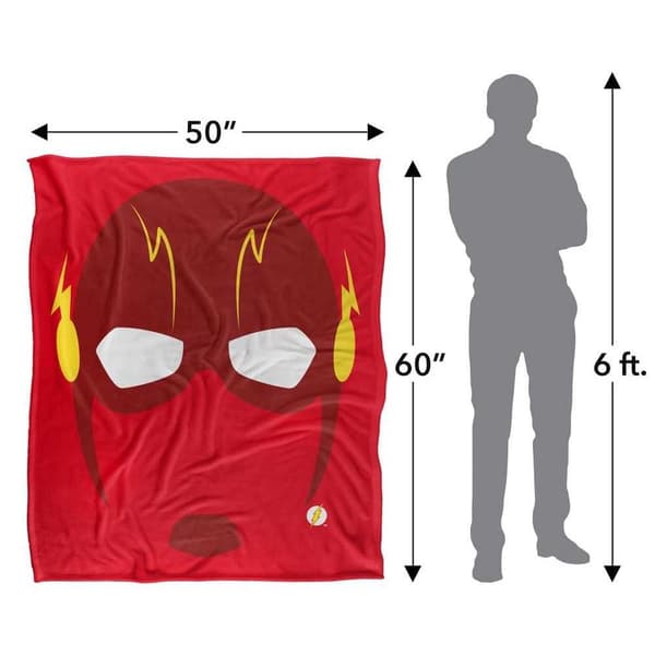 Justice League The Flash Mask Soft Touch Blanket