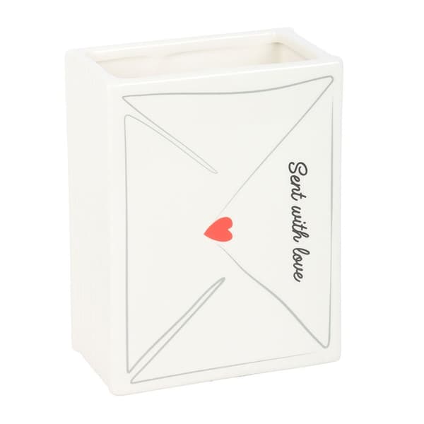 Something Different Ceramic Letter Valentine`s Day Flower Vase