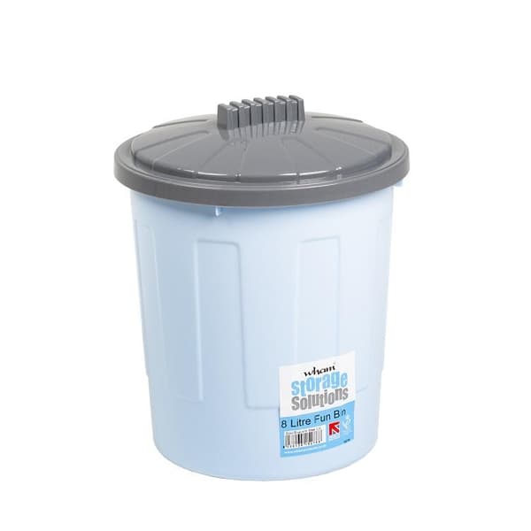 Wham Fun Bin Clear & Cool Grey 8L