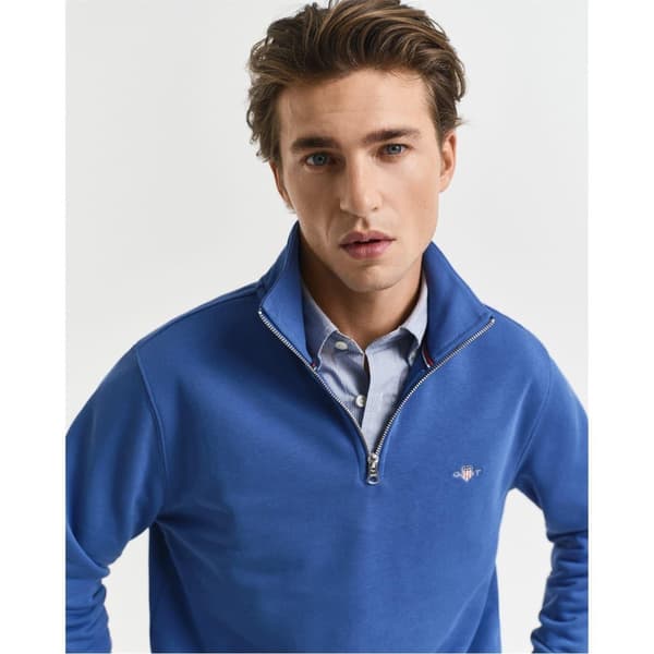 Gant Herr Half Zip Tröja med Broderad Logotyp