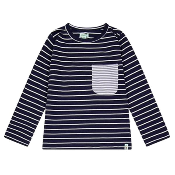Lilly & Sid Barn/Barn Grävlingsränder Långärmad T-shirt (2-pack)