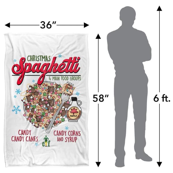 Elf Spaghetti Soft Touch Christmas Blanket