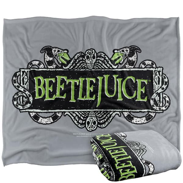 Beetlejuice Soft Touch Logo Blanket