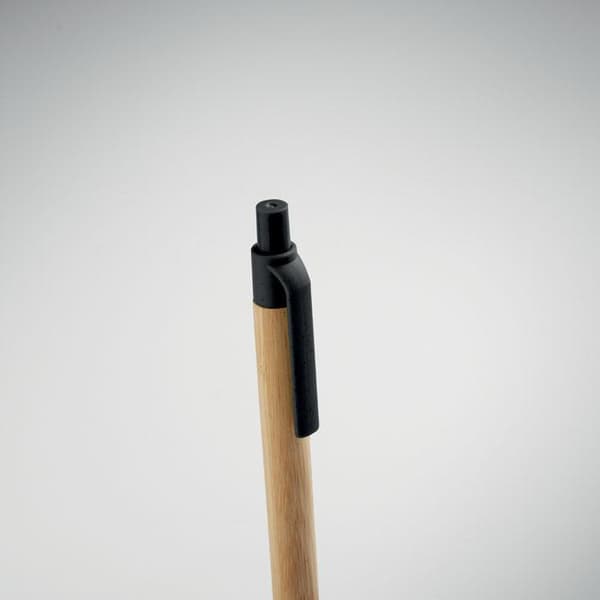 MidOcean Itea Colour Push Button Bamboo & Wheat Straw kuglepen