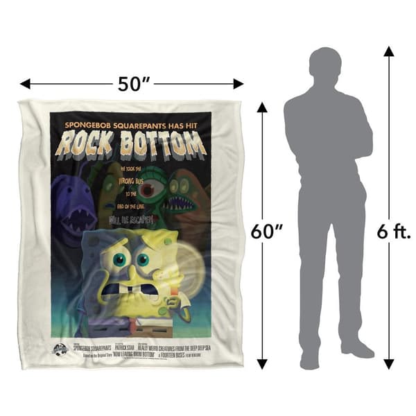 SpongeBob SquarePants Rock Bottom Silky Supersoft Blanket
