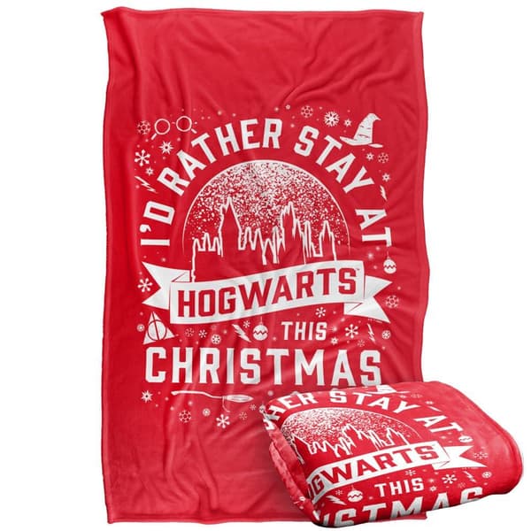 Harry Potter Hogwarts At Christmas Blanket