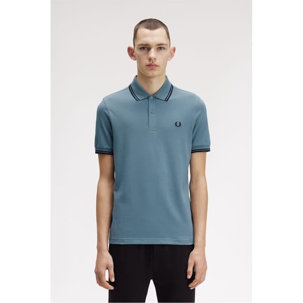 Fred Perry Pikétröja med dubbla ränder för män
