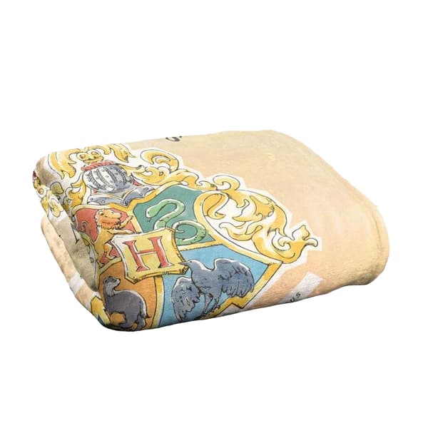 Harry Potter Silky Hogwarts Crest Supersoft Blanket