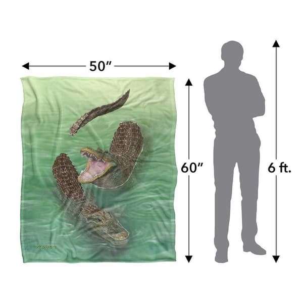 Royce McClure Silky Swamp Alligators Supersoft Blanket