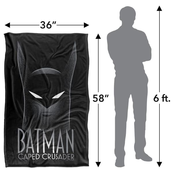 Batman: Caped Crusader Headshot Soft Touch Blanket