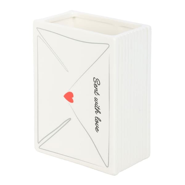 Something Different Ceramic Letter Valentine`s Day Flower Vase