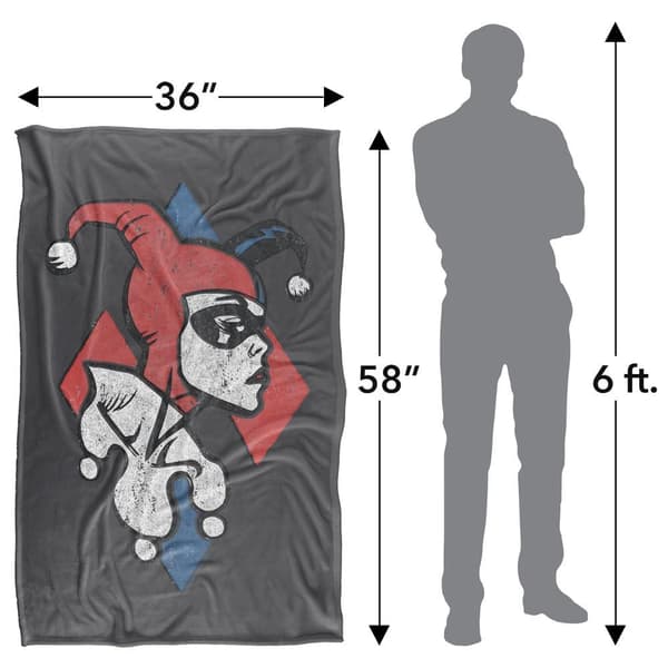 Batman Harley Quinn Profile Soft Touch Blanket
