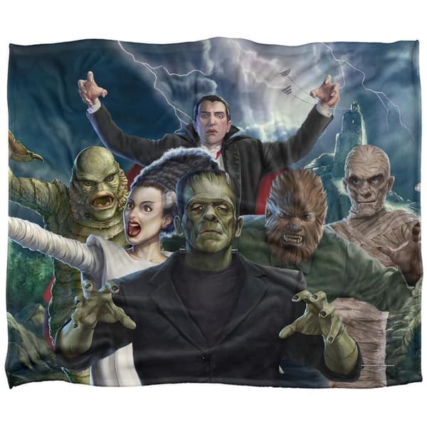 Universal Monsters Silky Group Soft Touch Blanket