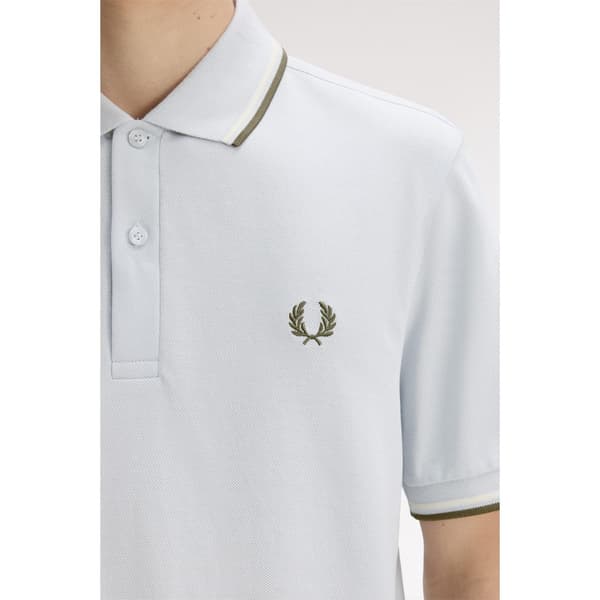 Fred Perry Pikétröja med dubbla ränder för män