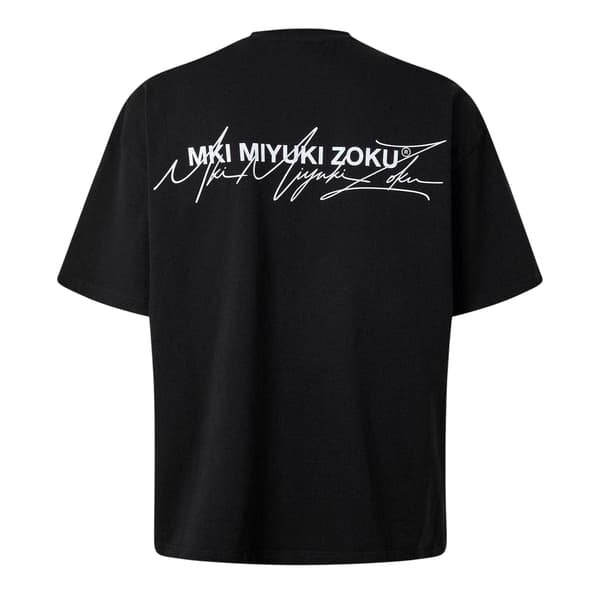 MKI MIYUKI ZOKU Mens Script Oversized T-Shirt