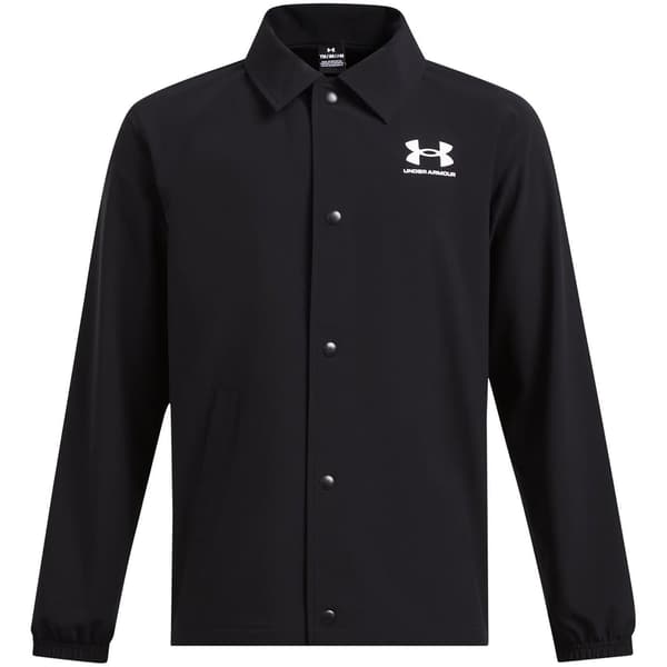 Under Armour Boys Woven Snap-Front Coach Jacket