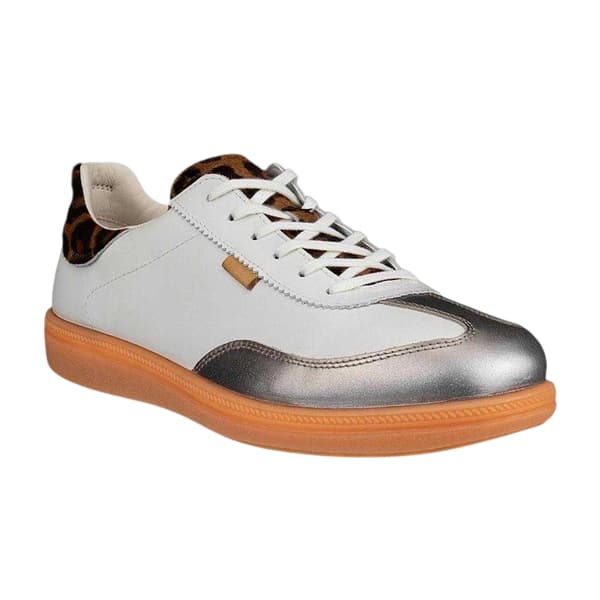 Ecco Dam Leopardmönstrade Platta Skinnskor
