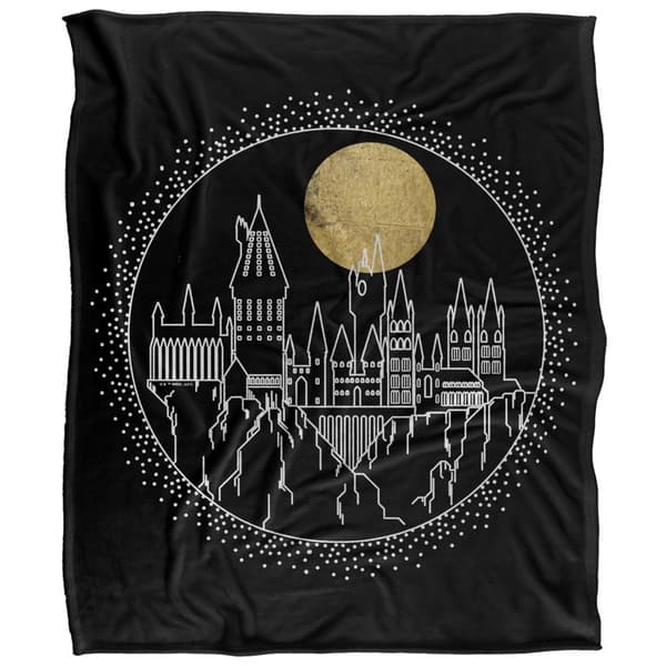Harry Potter Hogwarts Outline Blanket