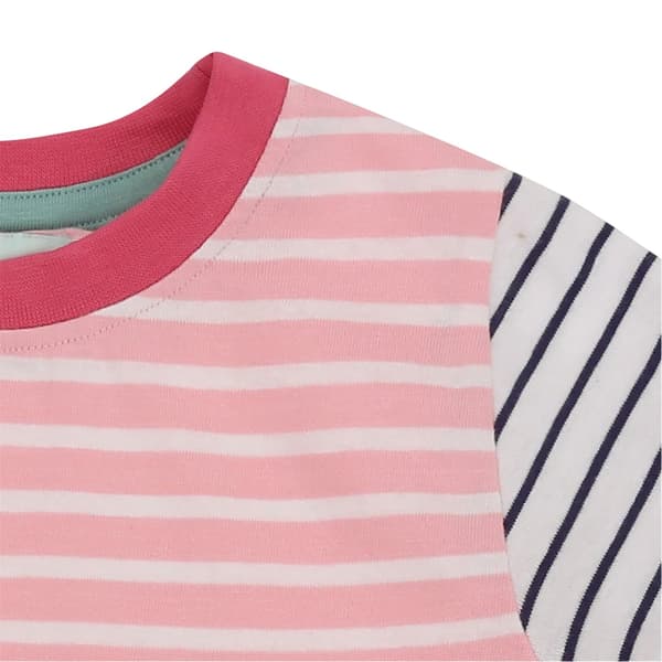 Lilly & Sid Girls Horizontal Stripe Regular Ruffle Dress