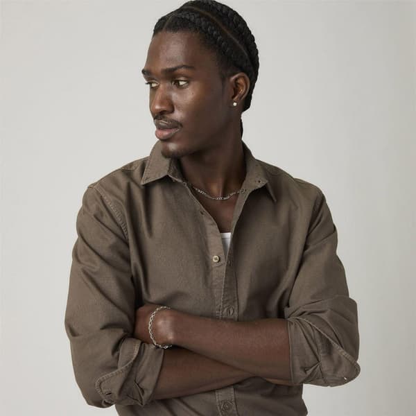 Levis Mens Plain Slim Shirt