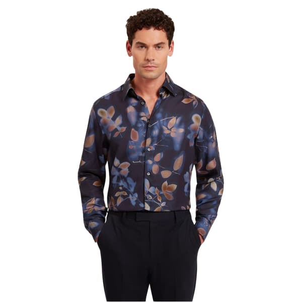 Ted Baker Mens Leaf Print Regular Shirt