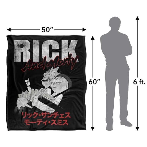 Rick And Morty Manga Soft Touch Blanket