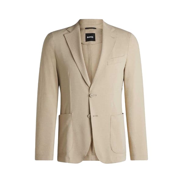 Boss Mens Textured Notch Neck Blazer