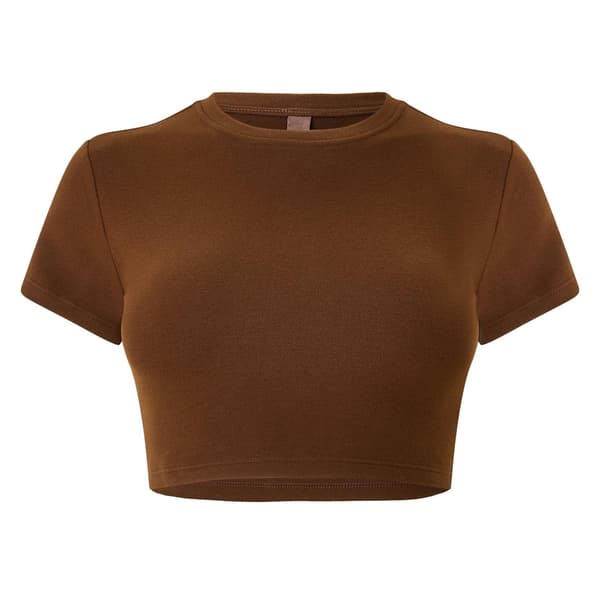 Grace Jacob Womens/Ladies Espresso Plain Crop Top