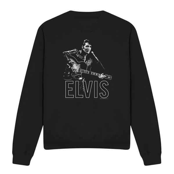 Elvis Presley Unisex Vuxen Tröja Gitarr I Hand